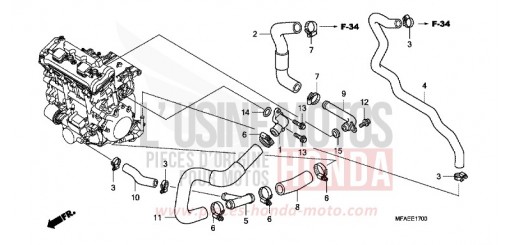 TUYAU D'EAU CBF1000AA de 2010